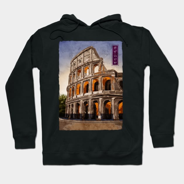 Colosseum - Black Hoodie by Thor Reyes